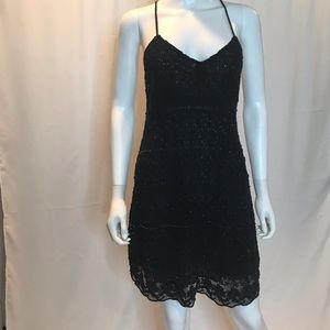 Zara black crotchet dress